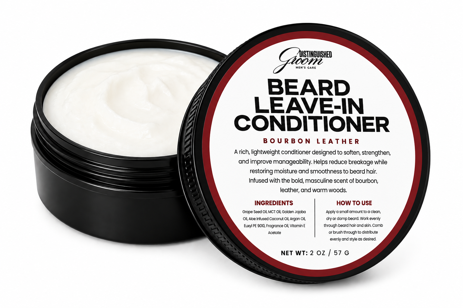 BEARD  LEAVE-IN CONDITIONER — BOURBON LEATHER Main image